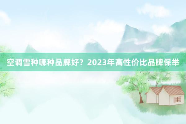 空调雪种哪种品牌好？2023年高性价比品牌保举